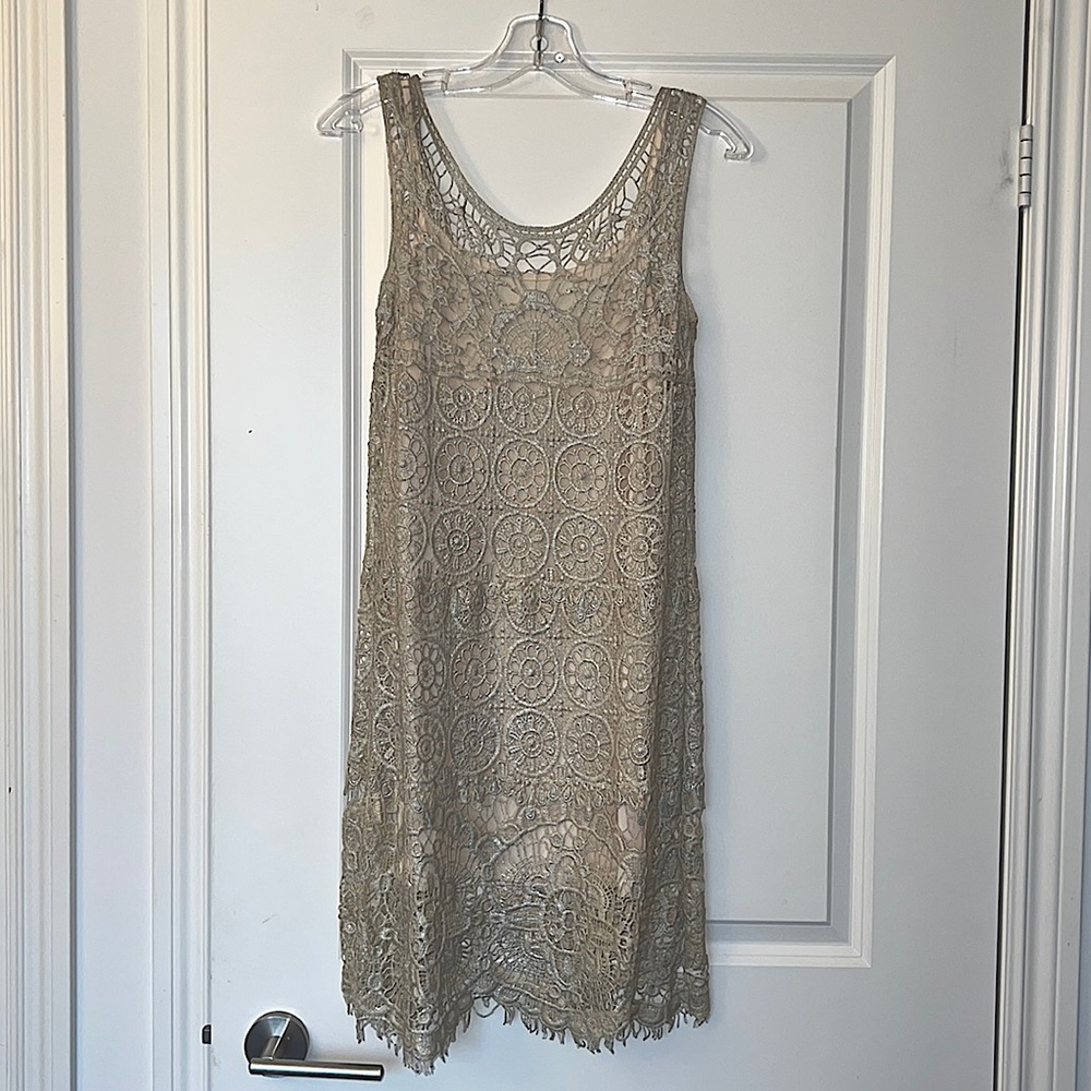 Crochet Mini Dress- Size S